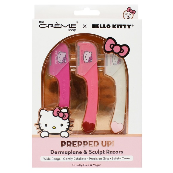 Hello Kitty x The Crème Shop Prepped Up! Dermaplane and Sculpt Razors (Pink) - Picture 2 of 4